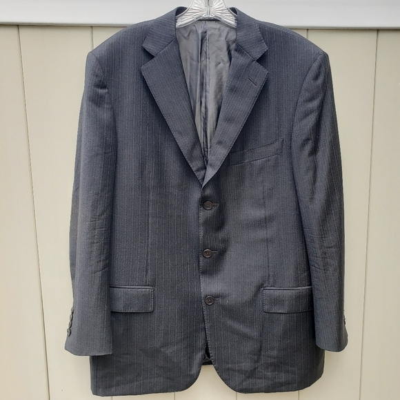 Ermenegildo Zenga Traveller Micronsphere gray suit jacket blazer IT 54 / US 44